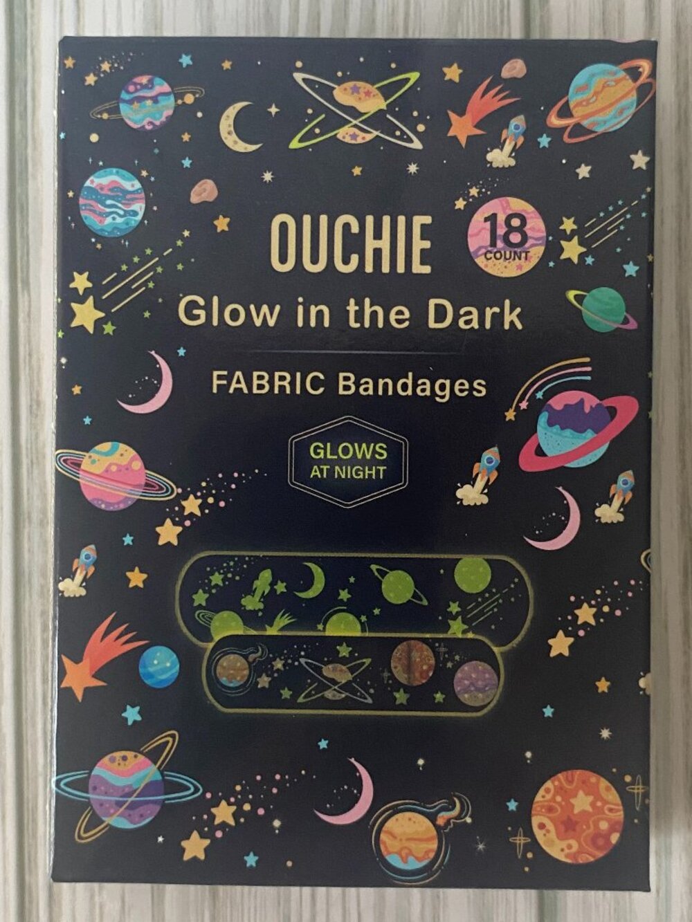 *CLOSET CLOSING* 10/$10  OUCHIE Glow in the Dark Fabric Bandages